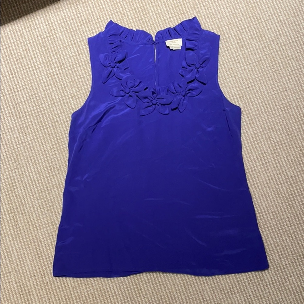 Kate Spade blue sleeveless blouse, medium